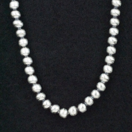 Dorinda Mariano Sterling Silver Navajo Pearl Necklace 14"