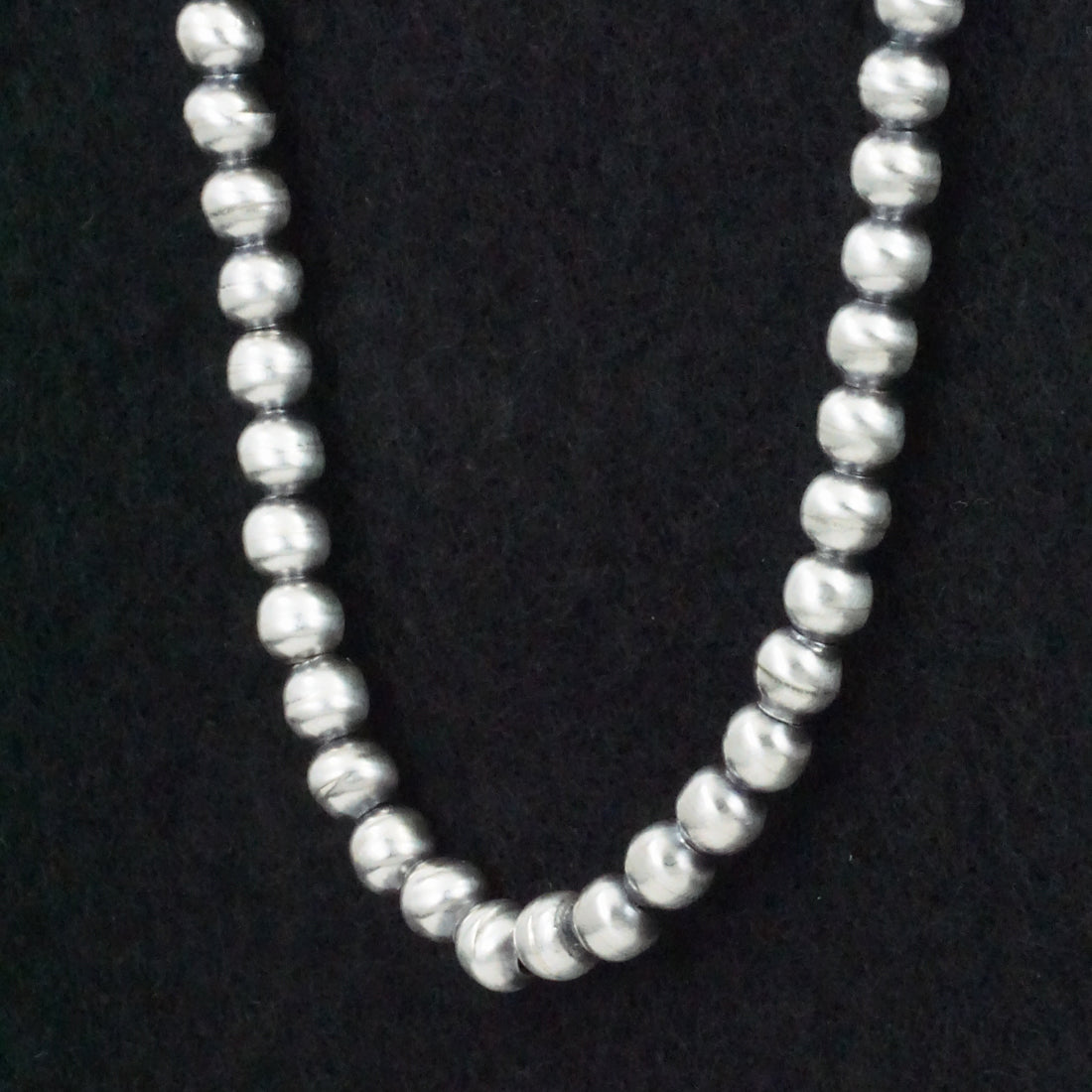 Dorinda Mariano Sterling Silver Navajo Pearl Necklace 15"