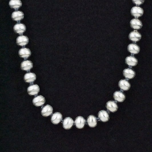 Dorinda Mariano Sterling Silver Navajo Pearl Necklace 16"