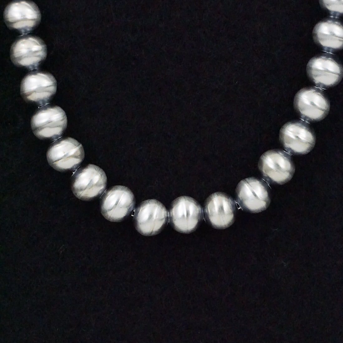 Dorinda Mariano Sterling Silver Navajo Pearl Necklace 16"