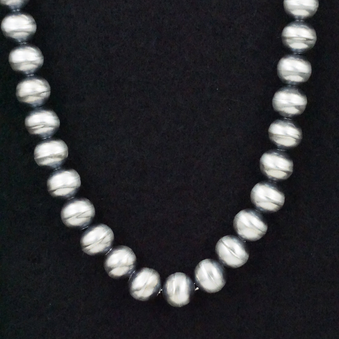 Dorinda Mariano Sterling Silver Navajo Pearl Necklace 30"