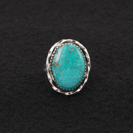 Ernest Hawthorne Turquoise & Sterling Silver Ring Size 8
