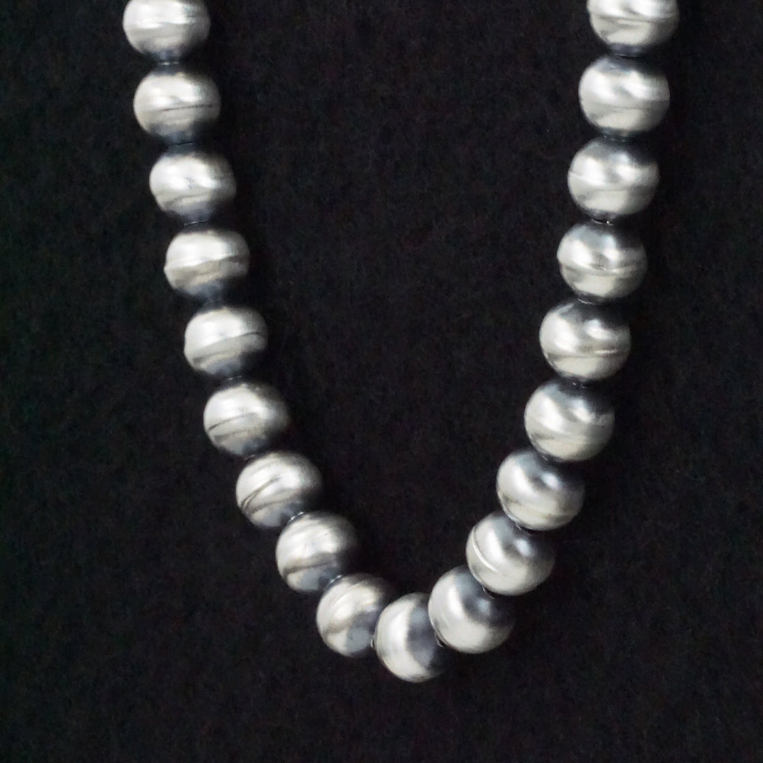 Dorinda Mariano Sterling Silver Navajo Pearl Necklace 30"