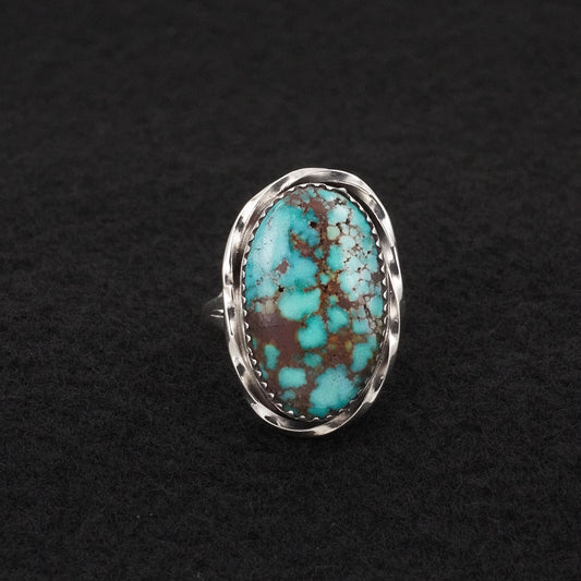 Ernest Hawthorne Turquoise & Sterling Silver Ring Size 7.5