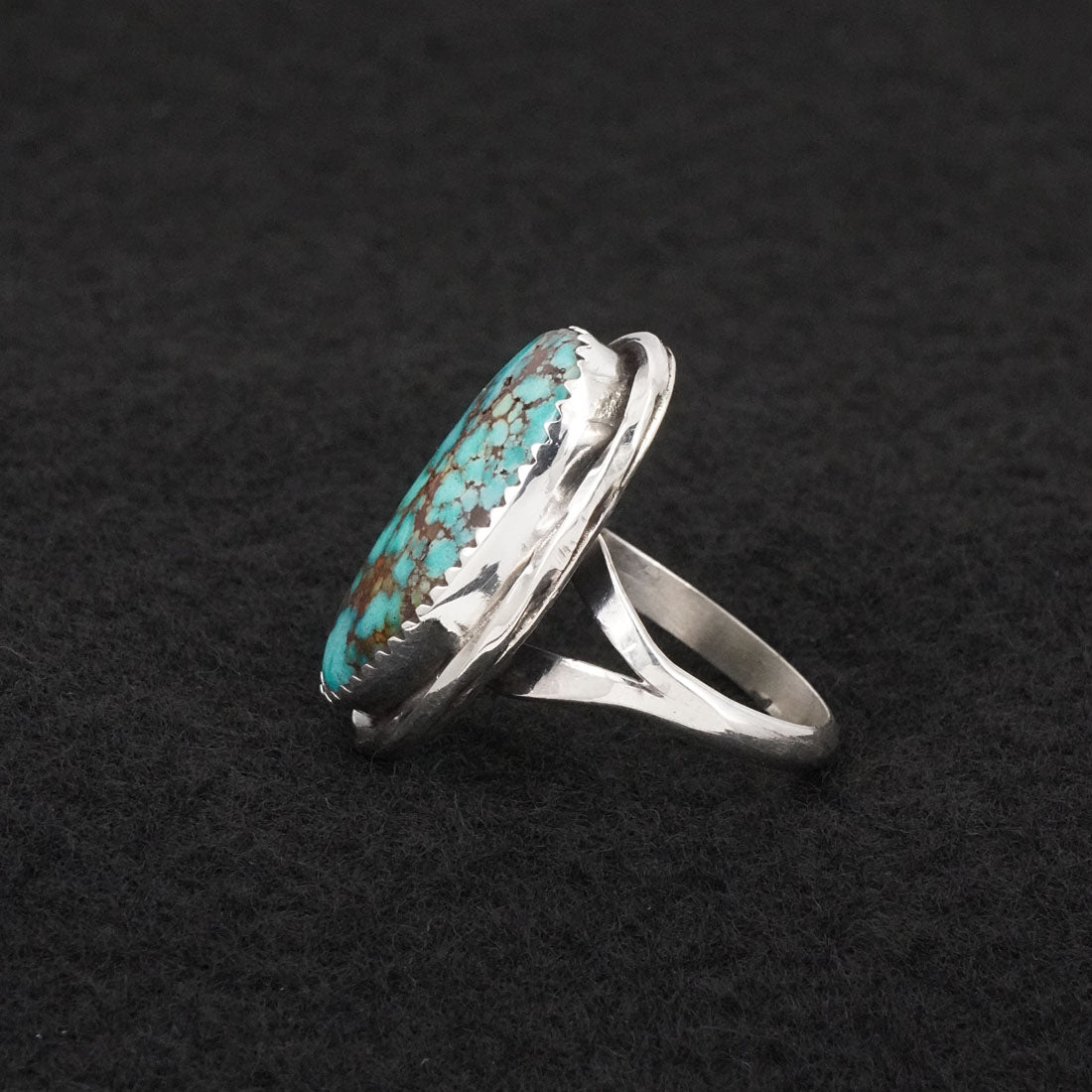 Ernest Hawthorne Turquoise & Sterling Silver Ring Size 7.5