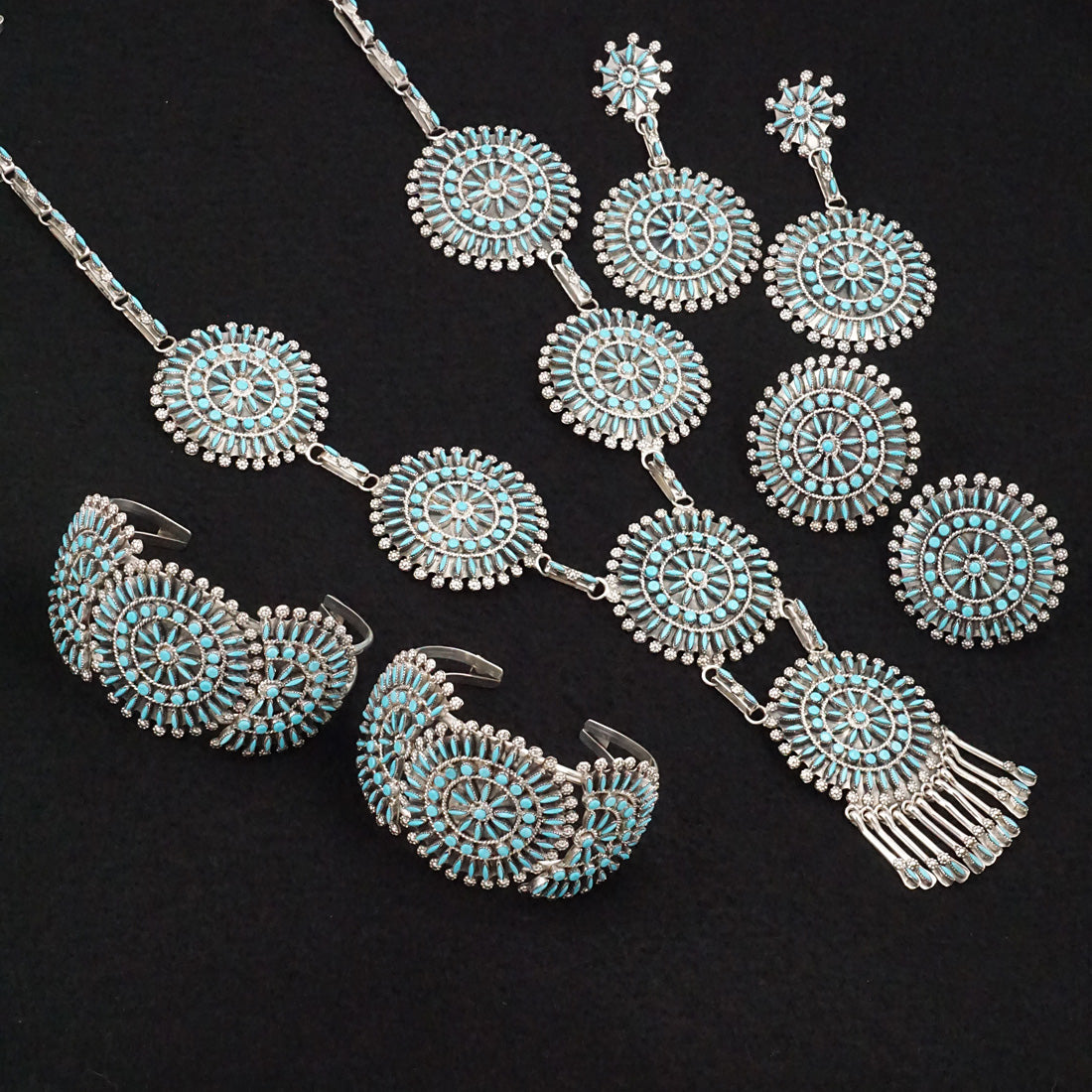 Merlinda Chavez Turquoise & Sterling Necklace Set