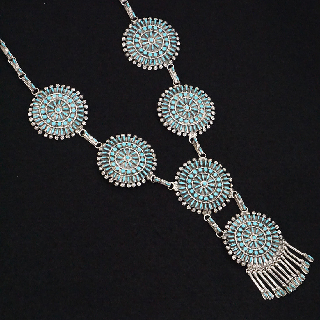 Merlinda Chavez Turquoise & Sterling Necklace Set