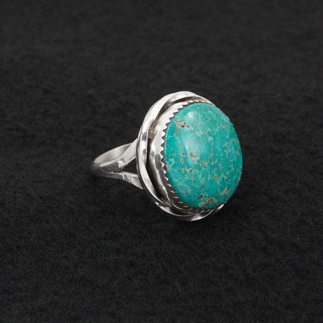 Ernest Hawthorne Turquoise & Sterling Silver Ring Size 8