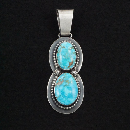 Paul Livingston Turquoise & Sterling Silver Pendant