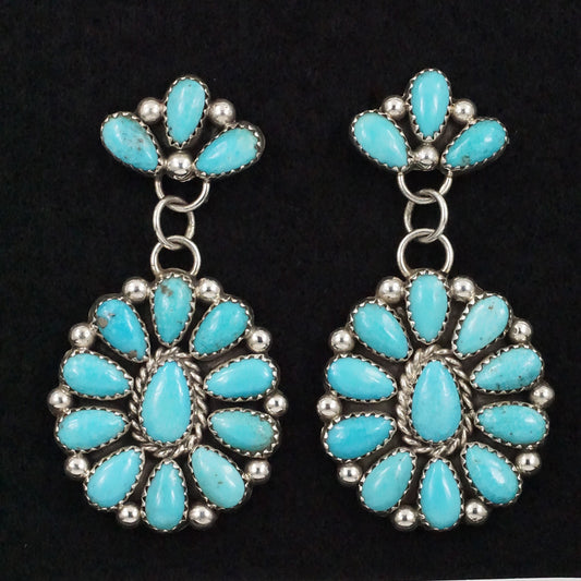 Rodney Notah Turquoise & Sterling Silver Earrings