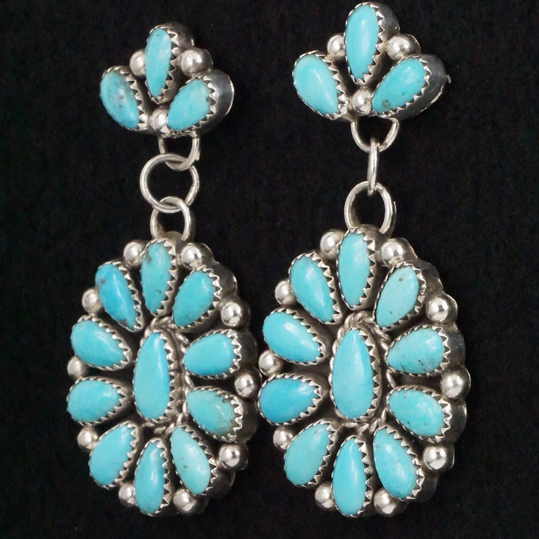 Rodney Notah Turquoise & Sterling Silver Earrings