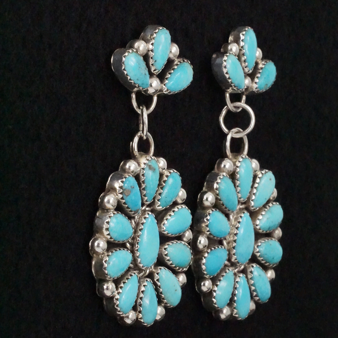 Rodney Notah Turquoise & Sterling Silver Earrings