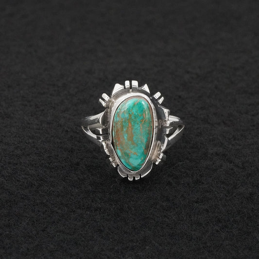Randy Billy Turquoise & Sterling Silver Ring Size 9
