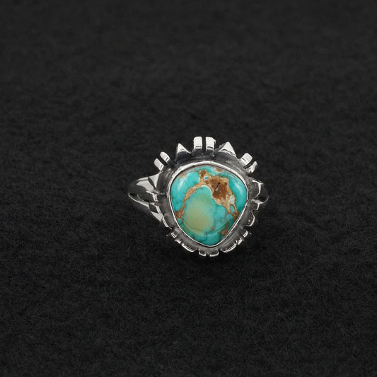 Randy Billy Turquoise & Sterling Silver Ring Size 6.5