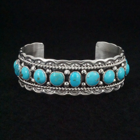 Chester Charley Turquoise & Sterling Silver Bracelet