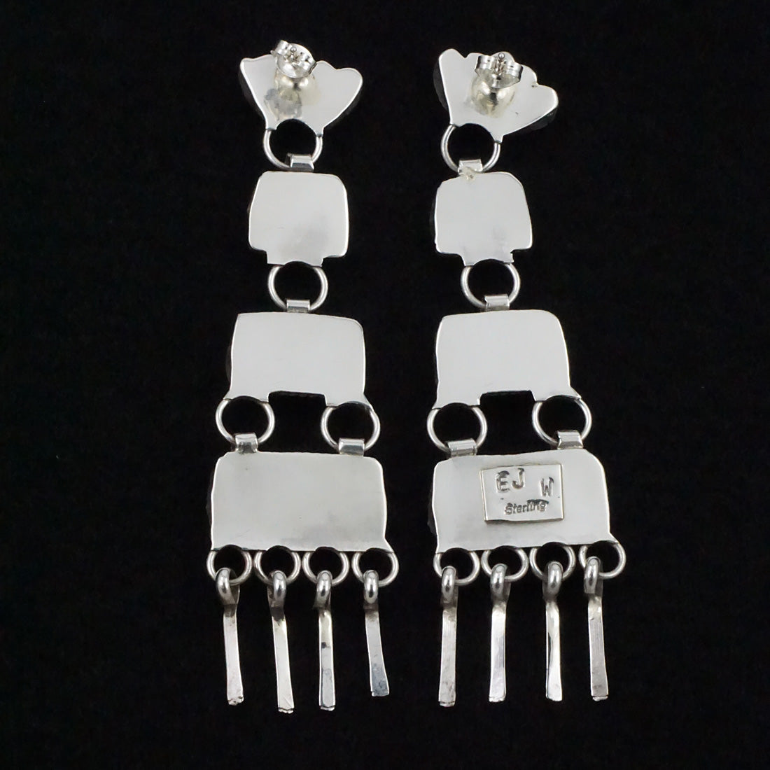 Eunise Wilson Coral & Sterling Silver Earrings