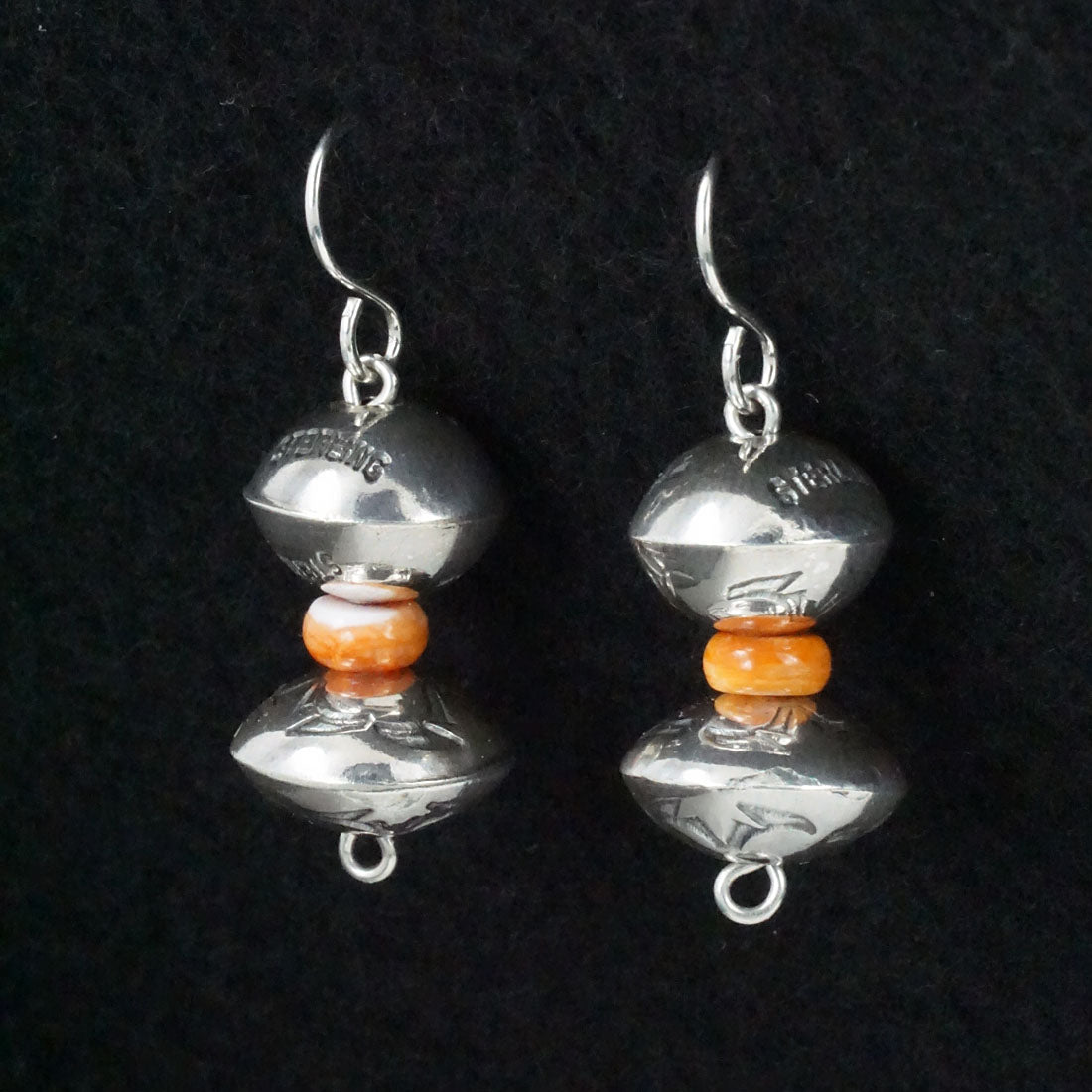 Presley Haley Spiny Oyster & Sterling Silver Navajo Pearl Earrings