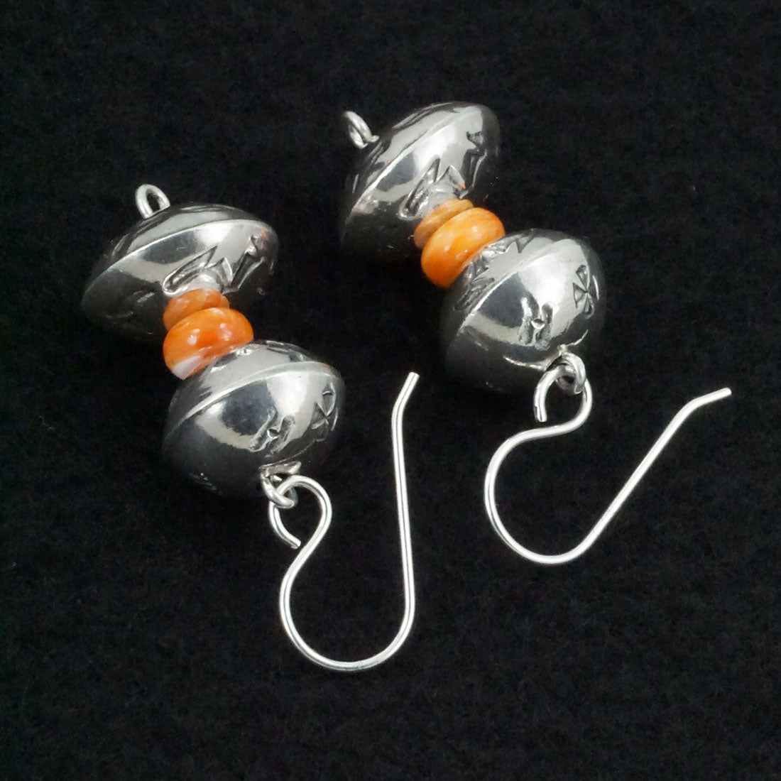 Presley Haley Spiny Oyster & Sterling Silver Navajo Pearl Earrings