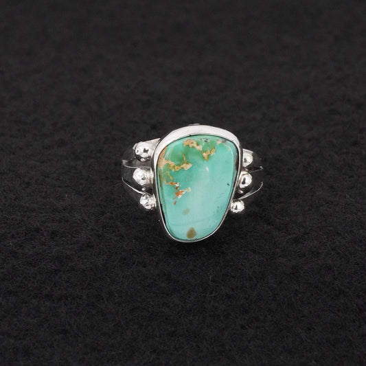 Randy Billy Turquoise & Sterling Silver Ring Size 6.5