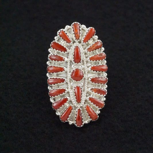 Donovan Wilson Coral & Sterling Silver Ring Size 9