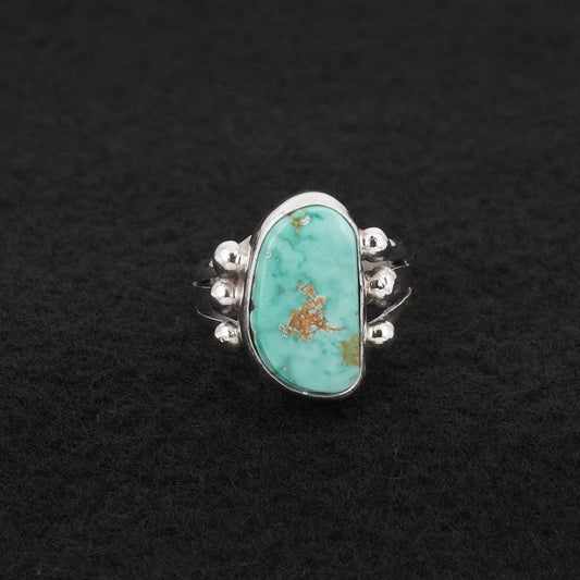 Randy Billy Turquoise & Sterling Silver Ring Size 6.5
