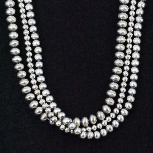 Dorinda Mariano Sterling Silver Navajo Pearl Necklace 20"