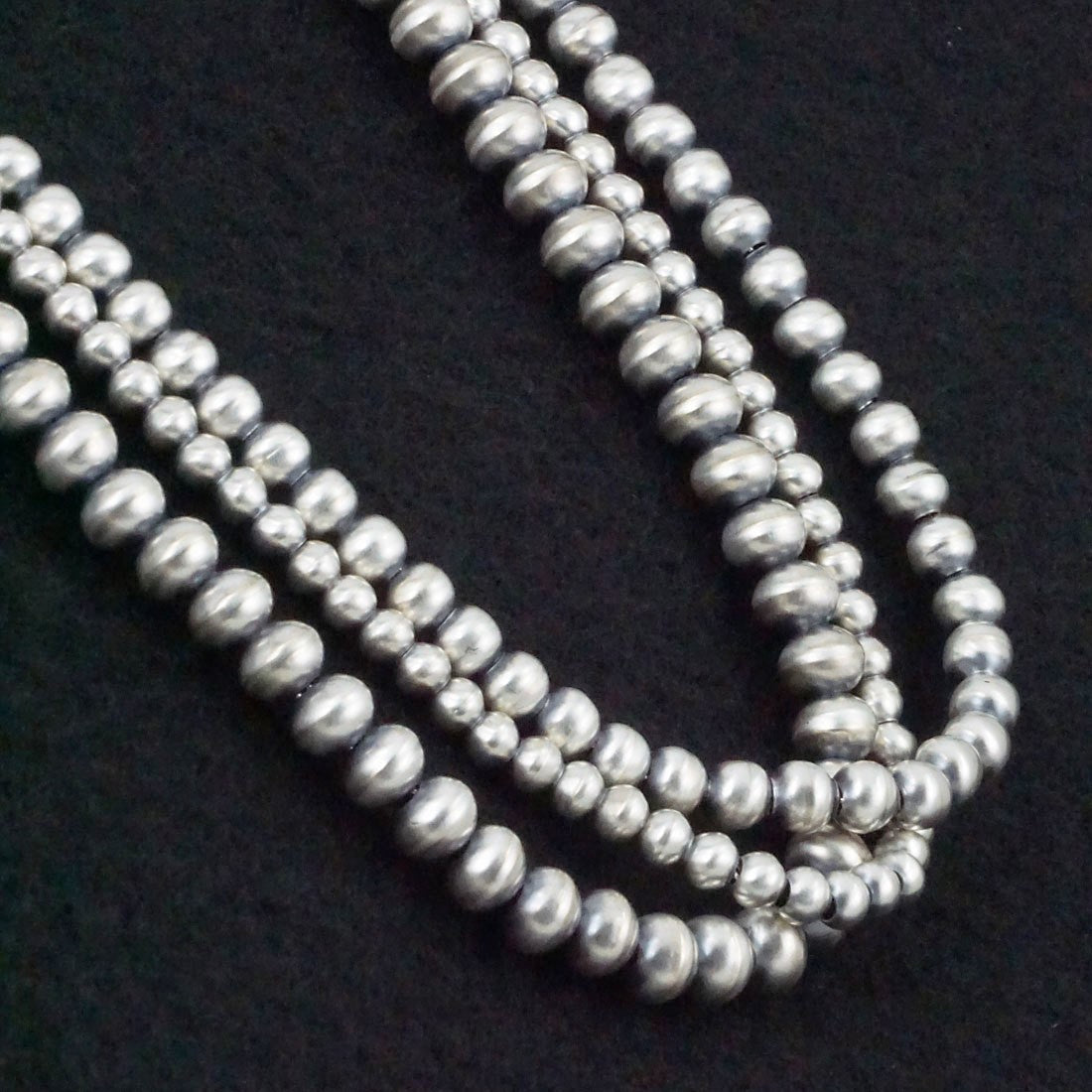 Dorinda Mariano Sterling Silver Navajo Pearl Necklace 18"