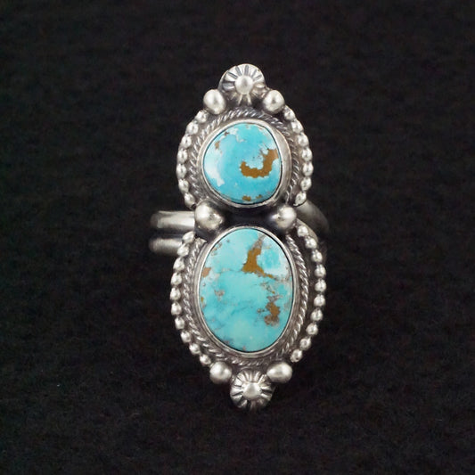 Kathleen Livingston Turquoise & Sterling Silver Ring Size Adjustable