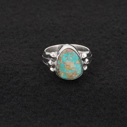 Randy Billy Turquoise & Sterling Silver Ring Size 8