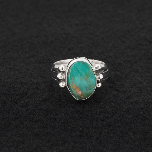 Randy Billy Turquoise & Sterling Silver Ring Size 7