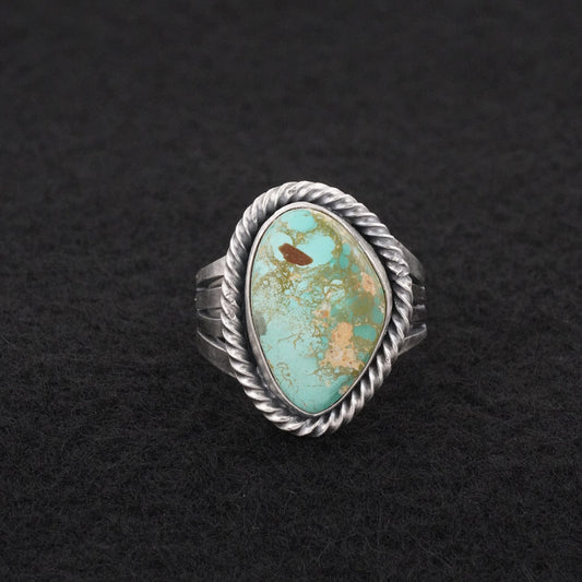 Randy Billy Turquoise & Sterling Silver Ring Size 8