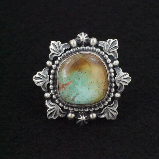 Randy Boyd Turquoise & Sterling Silver Ring Size 8