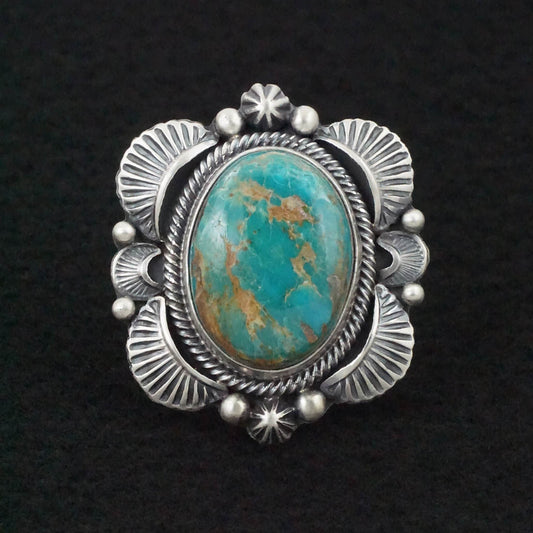 Randy Boyd Turquoise & Sterling Silver Ring Size 8