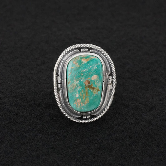 Randy Billy Turquoise & Sterling Silver Ring Size 8