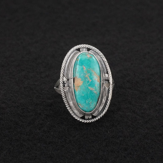 Randy Billy Turquoise & Sterling Silver Ring Size 7