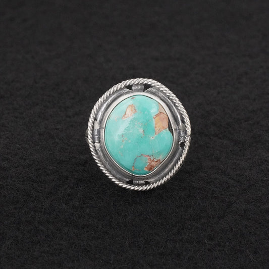 Randy Billy Turquoise & Sterling Silver Ring Size 8