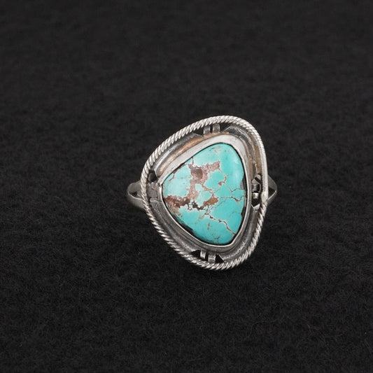Randy Billy Turquoise & Sterling Silver Ring Size 10