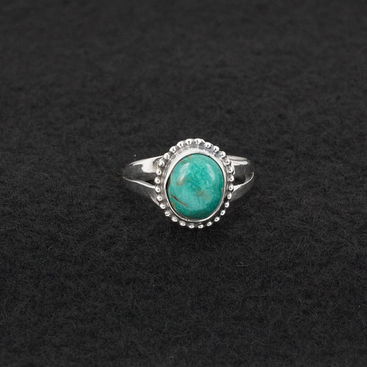 Randy Billy Turquoise & Sterling Silver Ring Size 6