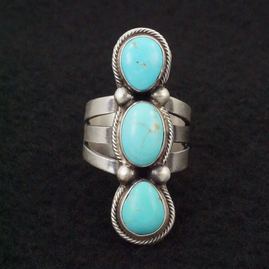 Kathleen Livingston Turquoise & Sterling Silver Ring Size 7.5