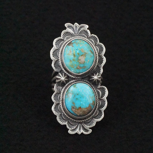 Darrin Livingston Turquoise & Sterling Silver Ring Size 8