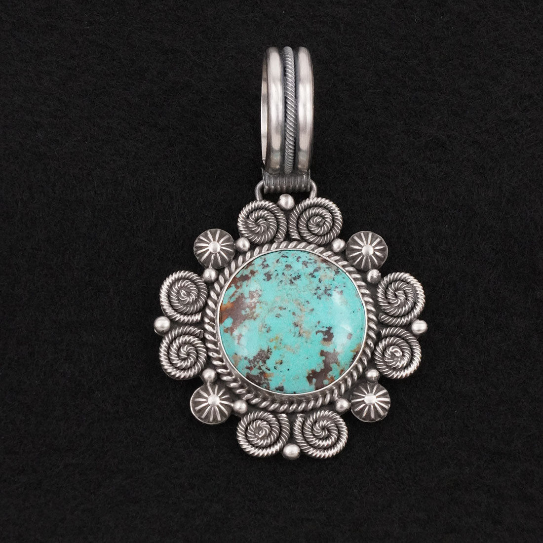 Michael Calladitto Turquoise & Sterling Silver Pendant