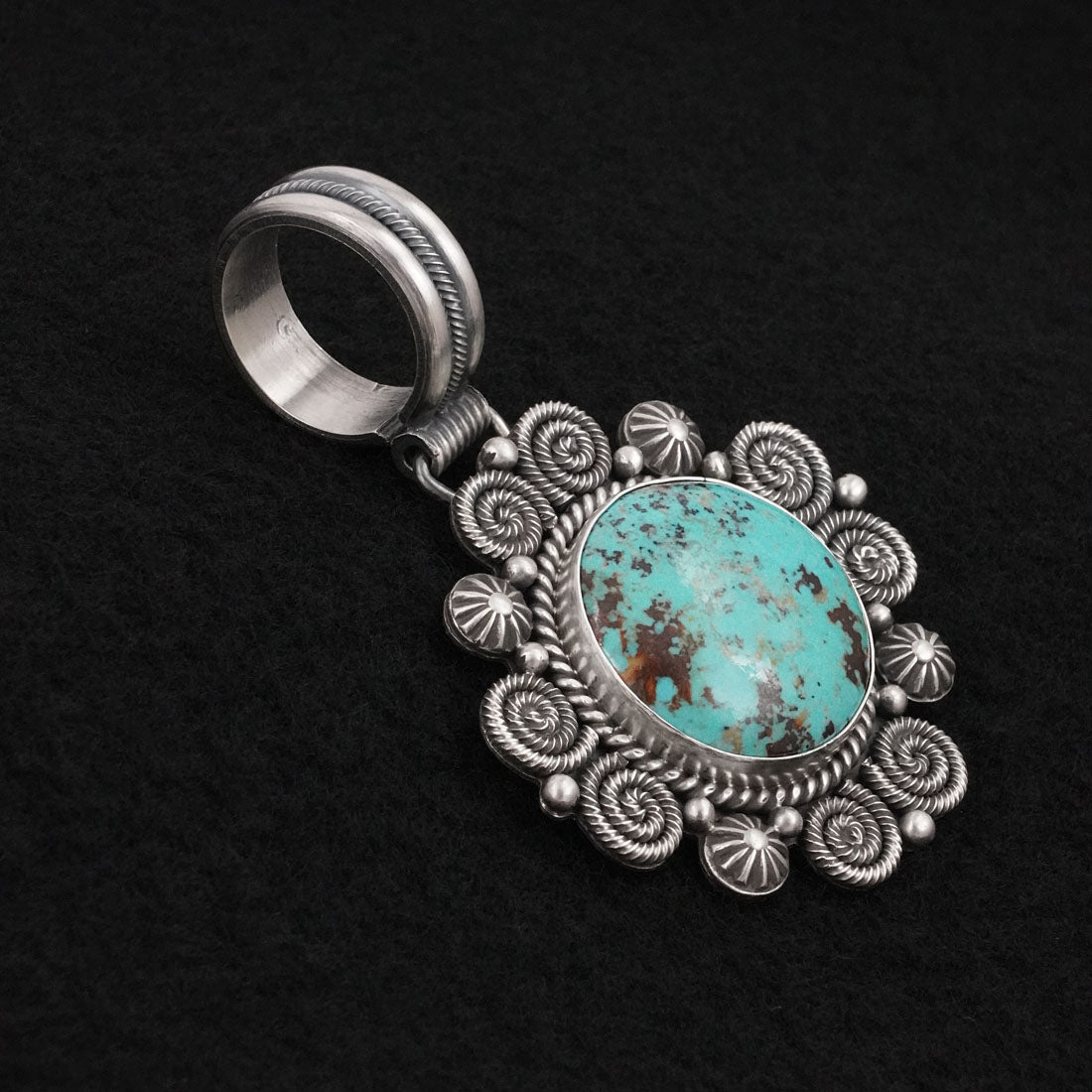 Michael Calladitto Turquoise & Sterling Silver Pendant