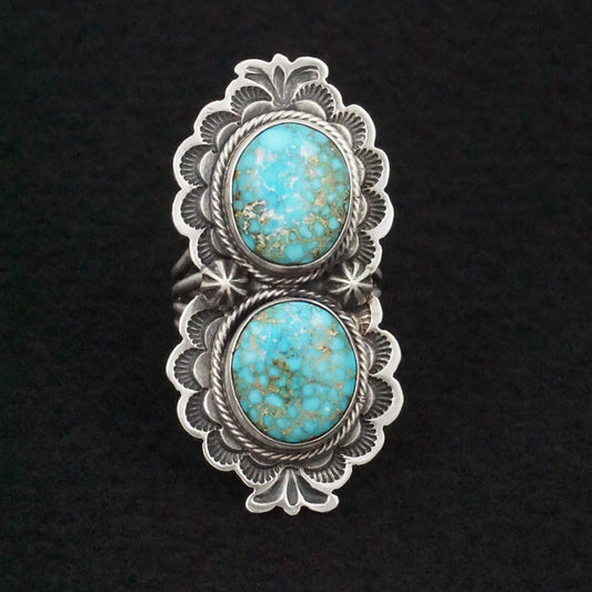 Darrin Livingston Turquoise & Sterling Silver Ring Size 9
