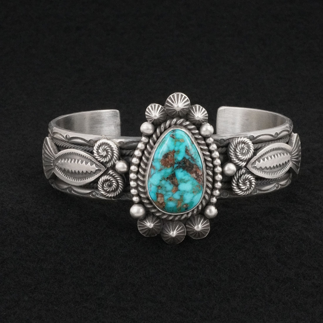Michael Calladitto Turquoise & Sterling Silver Bracelet