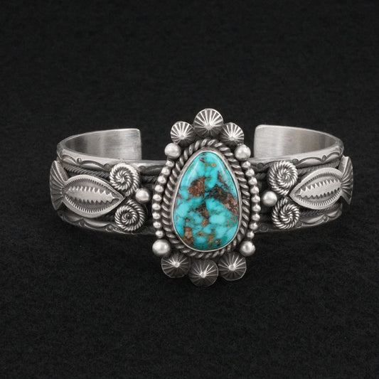 Michael Calladitto Turquoise & Sterling Silver Bracelet