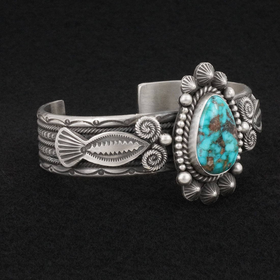 Michael Calladitto Turquoise & Sterling Silver Bracelet