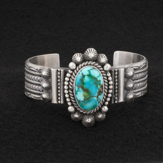 Michael Calladitto Turquoise & Sterling Silver Bracelet