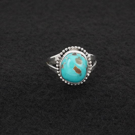 Randy Billy Turquoise & Sterling Silver Ring Size 7