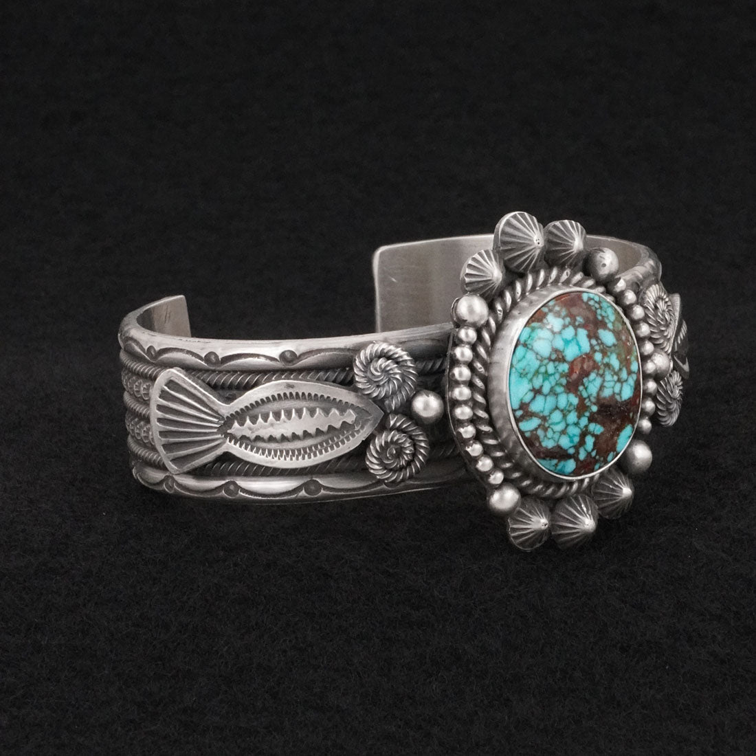 Michael Calladitto Turquoise & Sterling Silver Bracelet