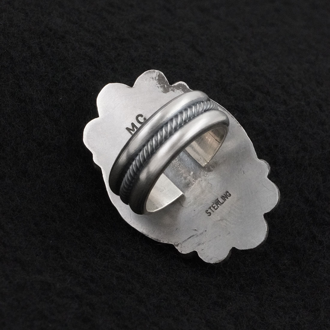 Michael Calladitto Turquoise & Sterling Silver Ring Size 8